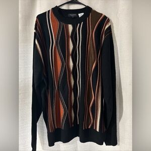 Vintage Cellinni Sweater Mens XL Textured Wool Blend 90s Hip Hop Biggie Cosby